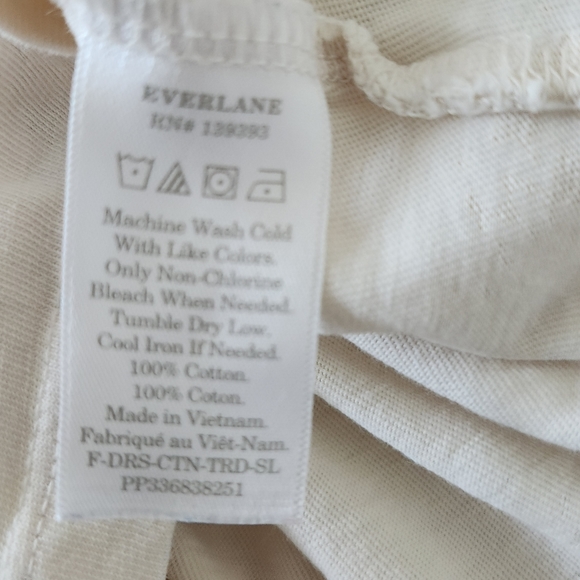 Everlane The Weekend Tiered Dress ivory canvas - Picture 9 of 9